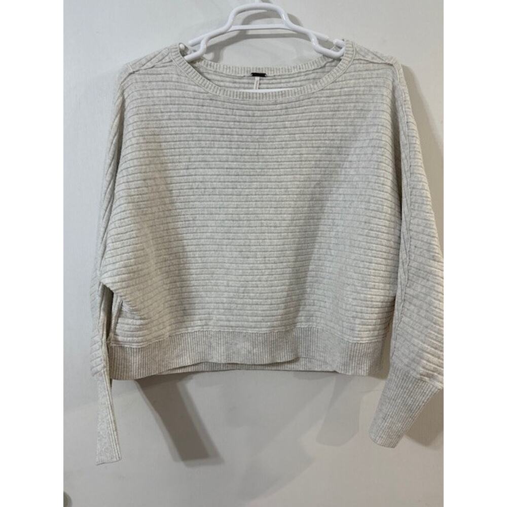 Free People Women's Oversized Long Dolman Sleeve Pull-over Sweater-Size-Med.